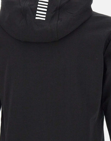 EA7 Felpa in cotone "Core identity" BLACK Uomo 