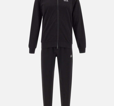 EA7 Completo due pezzi tuta in cotone BLACK Uomo 