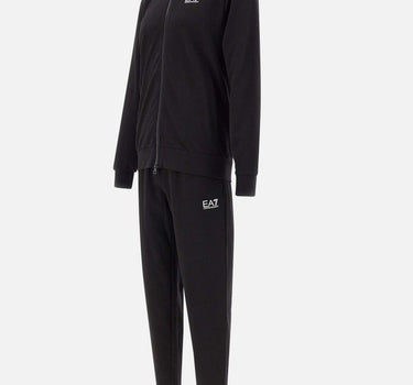 EA7 Completo due pezzi tuta in cotone BLACK Uomo 