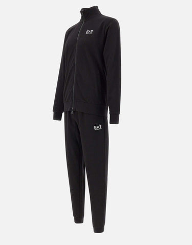 EA7 Completo due pezzi tuta in cotone BLACK Uomo 