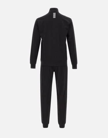 EA7 Completo due pezzi tuta in cotone BLACK Uomo 