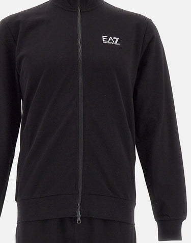 EA7 Completo due pezzi tuta in cotone BLACK Uomo 