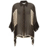 ELENA MIRO' Blusa in georgette stampata BROWN Donna 