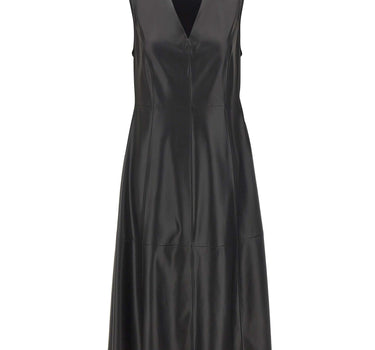 ELENA MIRO' Abito in ecopelle smanicato BLACK Donna 