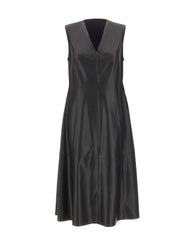 ELENA MIRO' Abito in ecopelle smanicato BLACK Donna 