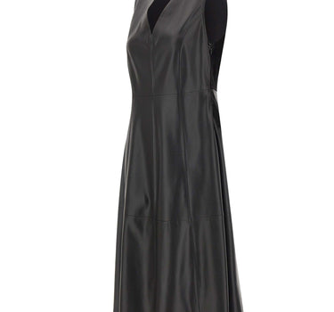 ELENA MIRO' Abito in ecopelle smanicato BLACK Donna 