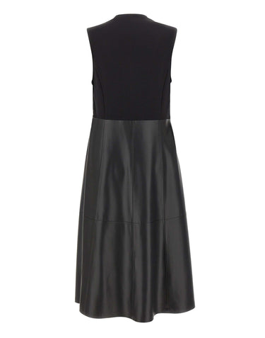 ELENA MIRO' Abito in ecopelle smanicato BLACK Donna 