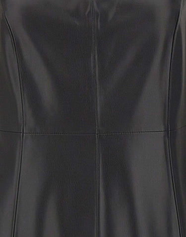 ELENA MIRO' Abito in ecopelle smanicato BLACK Donna 
