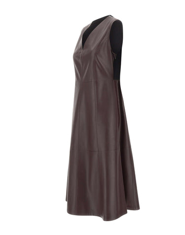 ELENA MIRO' Abito in ecopelle smanicato RED Donna 
