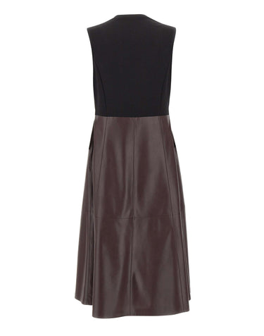 ELENA MIRO' Abito in ecopelle smanicato RED Donna 