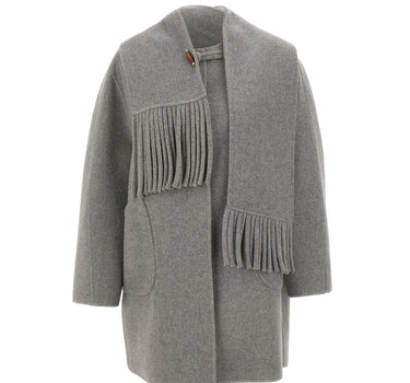 ELENA MIRO' Giacca in misto lana con sciarpa GREY Donna 