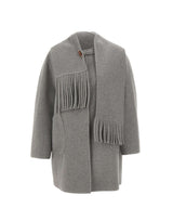 ELENA MIRO' Giacca in misto lana con sciarpa GREY Donna 