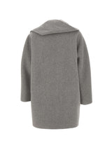 ELENA MIRO' Giacca in misto lana con sciarpa GREY Donna 