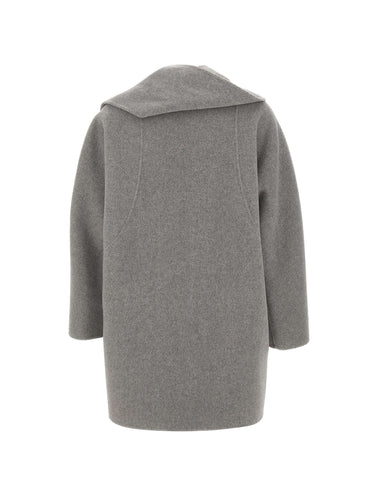 ELENA MIRO' Giacca in misto lana con sciarpa GREY Donna 