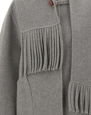 ELENA MIRO' Giacca in misto lana con sciarpa GREY Donna 