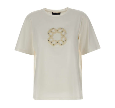 ELENA MIRO' T-shirt con logo gioiello WHITE Donna 