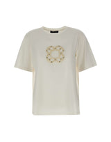 ELENA MIRO' T-shirt con logo gioiello WHITE Donna 