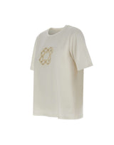 ELENA MIRO' T-shirt con logo gioiello WHITE Donna 