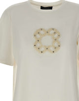ELENA MIRO' T-shirt con logo gioiello WHITE Donna 