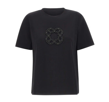ELENA MIRO' T-shirt con logo gioiello BLACK Donna 