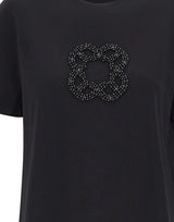 ELENA MIRO' T-shirt con logo gioiello BLACK Donna 