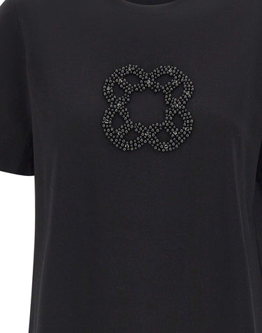 ELENA MIRO' T-shirt con logo gioiello BLACK Donna 