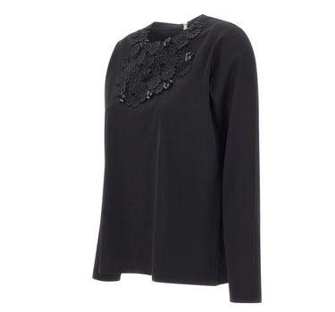 ELENA MIRO' T-Shirt in cotone con paillettes BLACK Donna 
