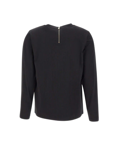 ELENA MIRO' T-Shirt in cotone con paillettes BLACK Donna 