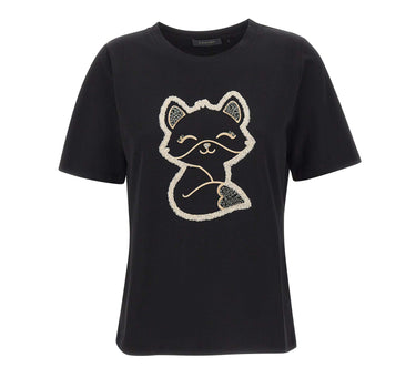 ELENA MIRO' T-Shirt con strass BLACK Donna 