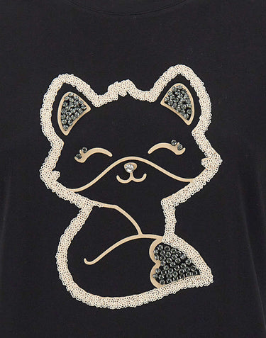 ELENA MIRO' T-Shirt con strass BLACK Donna 