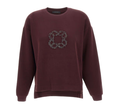 ELENA MIRO' Felpa con logo di strass RED Donna 