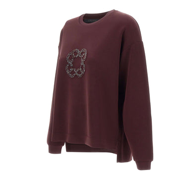 ELENA MIRO' Felpa con logo di strass RED Donna 