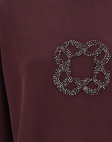 ELENA MIRO' Felpa con logo di strass RED Donna 