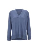 ELENA MIRO' Maglia con scollo a V Light Blue Donna 