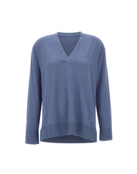 ELENA MIRO' Maglia con scollo a V Light Blue Donna 
