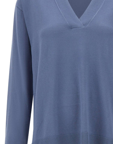 ELENA MIRO' Maglia con scollo a V Light Blue Donna 