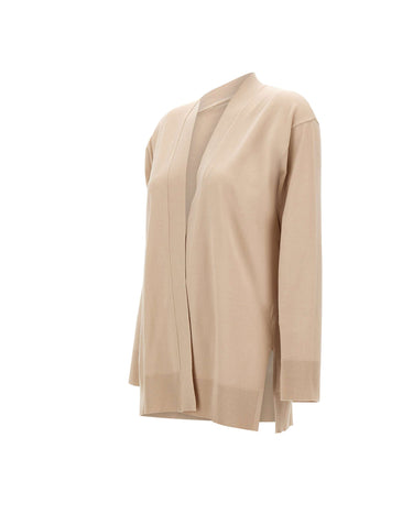 ELENA MIRO' Cardigan aperto in misto viscosa BEIGE Donna 