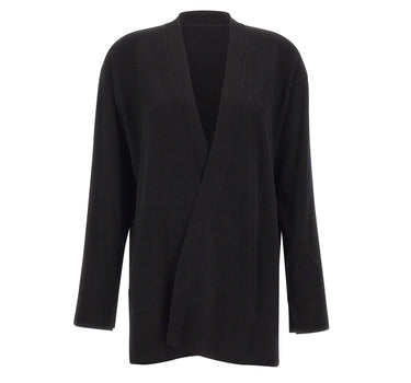 ELENA MIRO' Cardigan aperto in misto viscosa BLACK Donna 