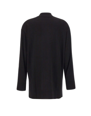 ELENA MIRO' Cardigan aperto in misto viscosa BLACK Donna 