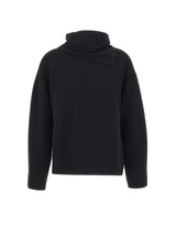 ELENA MIRO' Maglia con scaldacollo BLACK Donna 