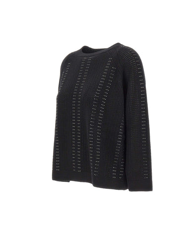 ELENA MIRO' Maglia in lana e cashmere BLACK Donna 
