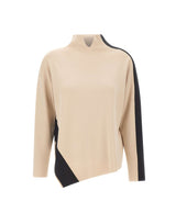 ELENA MIRO' Maglia asimmetrica in misto viscosa BEIGE Donna 