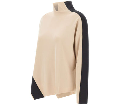 ELENA MIRO' Maglia asimmetrica in misto viscosa BEIGE Donna 