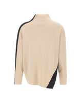 ELENA MIRO' Maglia asimmetrica in misto viscosa BEIGE Donna 