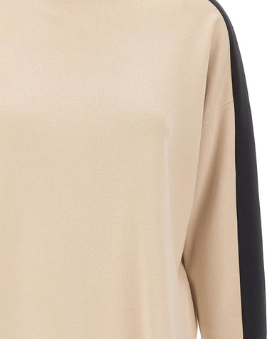 ELENA MIRO' Maglia asimmetrica in misto viscosa BEIGE Donna 
