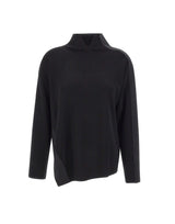 ELENA MIRO' Maglia asimmetrica in misto viscosa BLACK Donna 