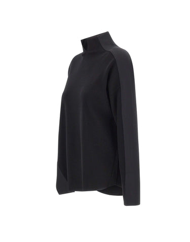 ELENA MIRO' Maglia asimmetrica in misto viscosa BLACK Donna 