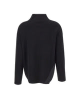 ELENA MIRO' Maglia asimmetrica in misto viscosa BLACK Donna 