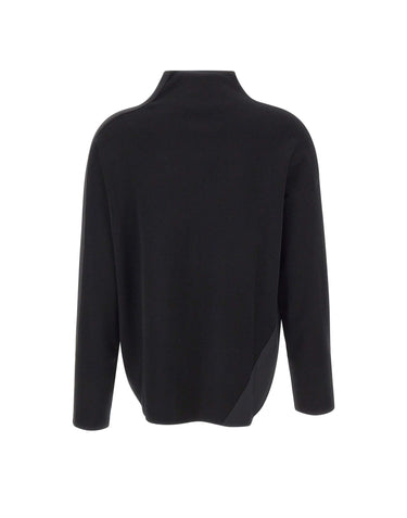 ELENA MIRO' Maglia asimmetrica in misto viscosa BLACK Donna 