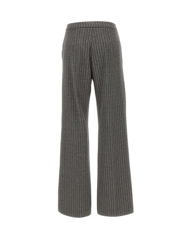 ELENA MIRO' Pantaloni palazzo a righe GREY Donna 